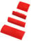 QWORK® 4 Piezas Veteador Efecto Madera, Pintura Efecto Madera de Goma para Decoración de Paredes (Rojo, 7,4/8,7/13/15 cm)