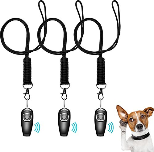 Ruicaifu Hundepfeife Rütter Rückruf Hunde Hunde Pfeifen Hochfrequenz Non Lautlos Ultraschall Hundeklicker Klicker Hunde Clicker Set-Hundetraining Klickertraining für Hunde Clickertraining