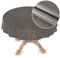 Wachstuchtischdecke Wachstuch Tischdecke abwaschbar Rechteck, rund, oval Premium Textileffekt Prägung Gartentischdecke Rund 140cm Schnittkante Dunkelgrau