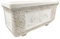 FRANCACOR Jardinera Cemento Blanco - Piedra - 39 * 16 * 20 (Largo x Ancho x Alto) Ideal Exterior, Cementerio, Jardin