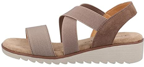Fleet & Foster Freesia Womens Wedge Sandals Brown 6 UK