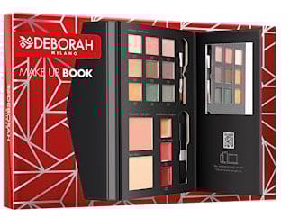 Deborah Milano - Trousse Set Regalo Donna Make Up Book Volume 1 Toni Caldi, Include Palette di Ombretti, Gloss, Rossetti e Polveri Viso dai diversi Finish e Colori, in Carta FSC