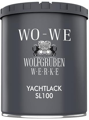 Yachtlack Holzlack Schiffslackierung Bootslack Glänzend SL100 RAL9005 Tiefschwarz - 750ml