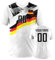 Yolovi Personalisiertes Fussballtrikot mit Namen Nummer Drucken Nationalflagge Sport Casual Trikots Fussballshirts für Herren Damen Jugendliche Germany