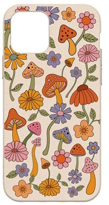 Pela: Handyhülle für iPhone 12, hergestellt aus Pflanzen, schlankes und leichtes Design mit Schutz (Seashell Shrooms and Blooms)