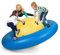 GOPLUS aufblasbare Kletterkuppel, aufblasbare Kuppelschaukelhüppe mit 6 Griffen bis zu 3 Kinder, 113kg belastbar, Roll- & Hüpfball, wippender Schaukelball für Kinder ab 5 Jahren (Gelb + Blau)