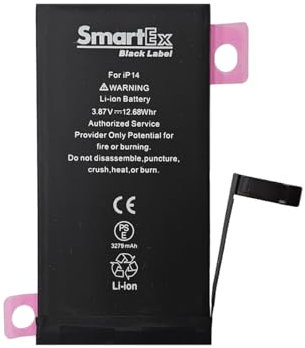 Smartex® Black Label Batteria compatibile con iPhone 14 - Capacità 3279 mAh - 2 Anni di Garanzia