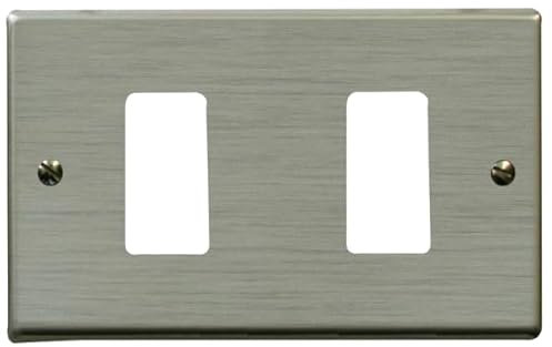 Placche Placca paglierino 2 posti per prese interruttori frutti elettrici supporti compatibili con bticino Magic