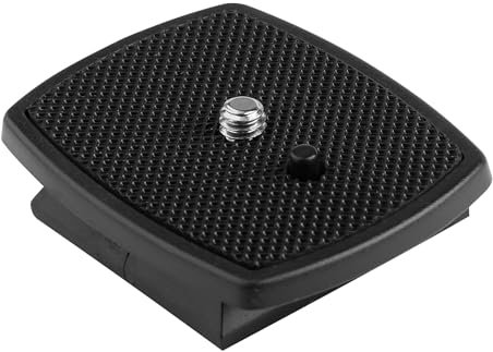 Tabanzhe Tripod Quick Release Plate - Sturdy Accessory, Easy Install & Detach, Universal for SLR Camera, Tripod, Monopod (Black)
