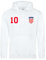 Kroatien Herren Hoodie Hrvatska Trikot Pullover Personalisiert mit Wunschname & Nummer - Weiß S