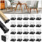 28pcs Protection Pied de Chaise carré, Grand Silicone Patin de Chaise, Patins pour Meubles, Patins de Pieds de Chaise pour Moquette(Fit: 25.1-36mm)