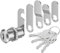 VOCIBO® Candado para Buzón Con 4 Llaves, 5 Placas de Cerradura Diferentes, 30 mm, Diámetro 18 mm, para Taquillas y Puertas