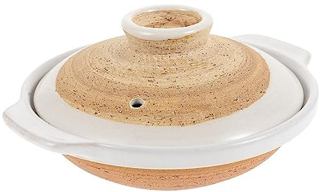 CIYODO 2 Piezas Cazuela De Cerámica Olla Caliente China Cazuela Para Estofado De Pollo Ollas De Cocina Japonesas Olla De Salsa Sartén Congee Cubierta Olla Shabu Con Tapa Sartenes Cacerola