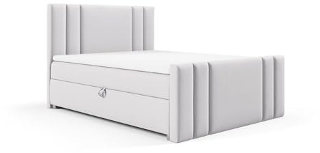 Best For Home | Trinity K8 Lux - Boxspringbett 160x200 | Boxspringbett mit Bettkasten und Topper | Polsterbett 160x200 mit Matratze | Boxspringbett mit Stauraum | Luxus Boxspring Doppelbett