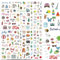 AIBAOBAO Sticker Jahreszeiten 10 Pcs Sticker Set 318 Motive Sticker Frühling Sommer Herbst Winter Scrapbook Aufkleber für Fotoalbum Bullet Journal Zubehör Deko Kinder Erwachsene Basteln Geschenke