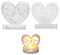Stampo in silicone a forma di cuore,Stampi in silicone per colata di candela,Nuove idee in gesso in silicone