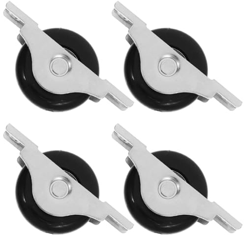 HOMSFOU Ruedas Deslizantes De Puerta Corredera Nylon 40mm Rodamiento Silencioso Para Ventanas y Armarios, Polea Guía Resistente Para Herrajes De Puertas Corredizas, Paquete De 4 Unidades