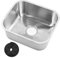 Évier XTEVU RV, Bassin de Lavage en Acier Inoxydable, Grande capacité de 430x370x180 mm, Compatible avec Le Camping-Car en Yacht de Camping-Car, Bol de vidange résistant à la