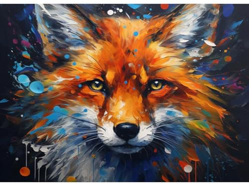 RICUVED 5D Diamond Painting Fuchs Diamant Painting Bilder Diamond Art Erwachsene Full DIY Tiere Diamant Kunst Malerei Stickerei Set Kreuzstich 30x40cm