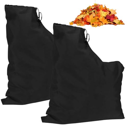 Universal Laubsauger Fangsack Schwarz - Kompatibel mit Reißverschluss für Einhell Laubbläser & Laubsauger - Großer Auffangsack aus Oxford-Stoff für Garten, Rasen - Laubsaugerbeutel mit Belüftu