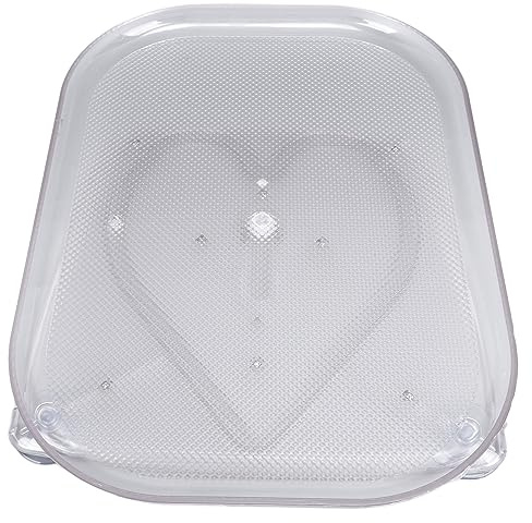 Bewinner Organisateur de Plateau Tournant de Réfrigérateur Transparent, Support de Rangement de Condiments de Comptoir en Plastique Rotatif à 360 ° pour la Cuisine, Support à épices Transparent pour