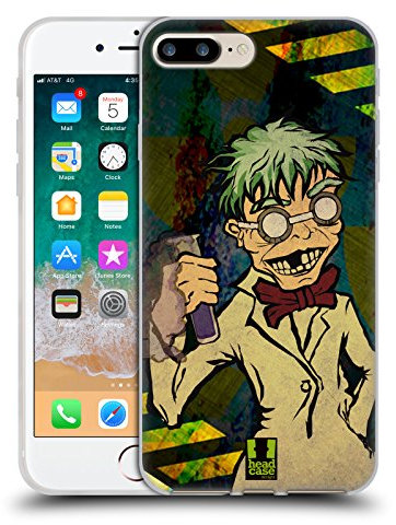 Head Case Designs Batteri Scienziati Pazzi Custodia in Gel [Protezione di Grado Militare] Compatibile con Apple iPhone 7 Plus/iPhone 8 Plus