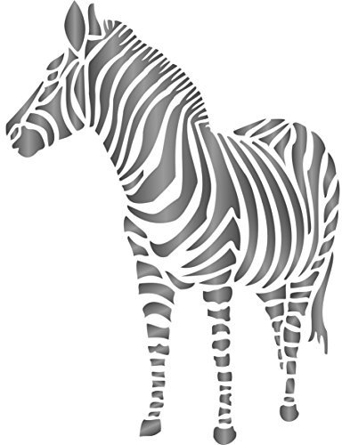 Zebra-Schablone – 19 x 25,5 cm (L) – wiederverwendbare afrikanische Tier-Schablonen zum Malen