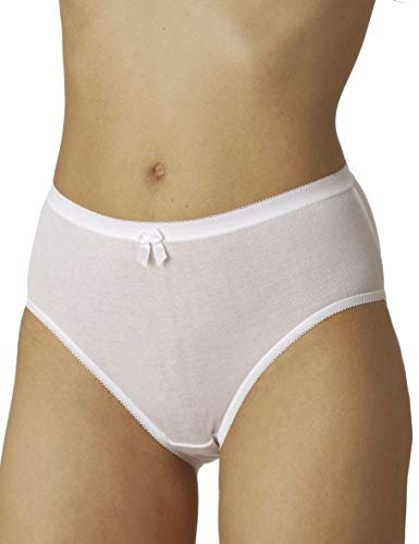 VAJOLET Selina Slip Donna 100% Cotone Filo di Scozia SN1033 (Bianco, 3 S IT Donna)