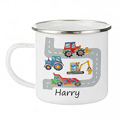Tigerlilyprints Camping Cup, Kids Cups, Personalised Cup, Boys Gifts, Girls Gifts, Toddler Cup, Enamel Mug, Metal Mugs, Children's Cups