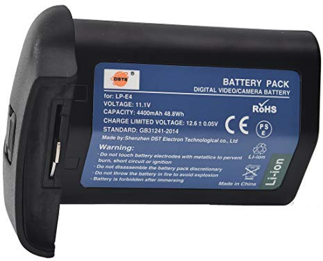 DSTE 4400mAh LP-E4 Batteria di Ricambio Compatibile per Canon EOS 1D Mark III, EOS 1Ds Mark III, EOS 1D Mark4