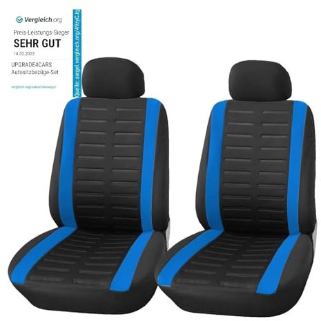 Upgrade4cars Autositzbezüge Set für die Vordersitze | Auto-Schonbezüge Universal in Blau
