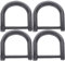 Artibetter d-ringe schraube in schäkel hufeisen u form d ring diy leder handwerk geldbörse schlüsselbund zubehör für gurt 4 stücke (Grey)