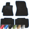 moto-MOLTICO Fußmatten Auto - Velours Autoteppiche passend für FIAT Sedici Suzuki Swift i iI SX4-4-teiliges Set - Schwarze Automatten mit Blauen Ziernähten