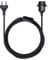 kwmobile Douille E27 avec fil - Support lampe pour ampoule avec bague de fixation cordon prise électrique interrupteur - Câble en tissu noir 3,5m
