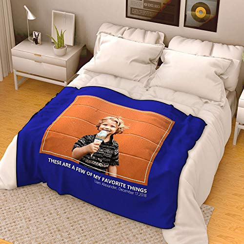 Personalisierte Kuscheldecke mit Eigenem Foto Bedrucken Weich Warm Dick Fotodecke Bild Selbst Gestalten Geburtstags Freunde Familie Baby Hund