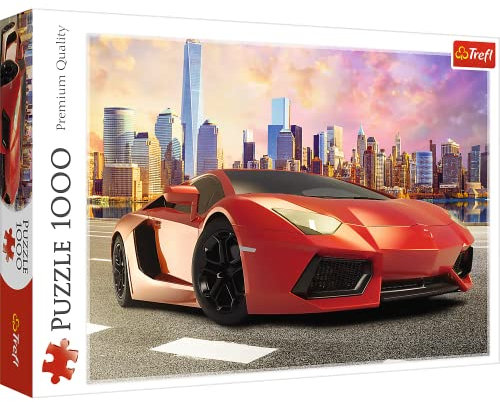 Trefl Sunset Ride - 1000 Piece Jigsaw Puzzles for Adults & Children Aged 12+ Supercar City Skyline Puzzle