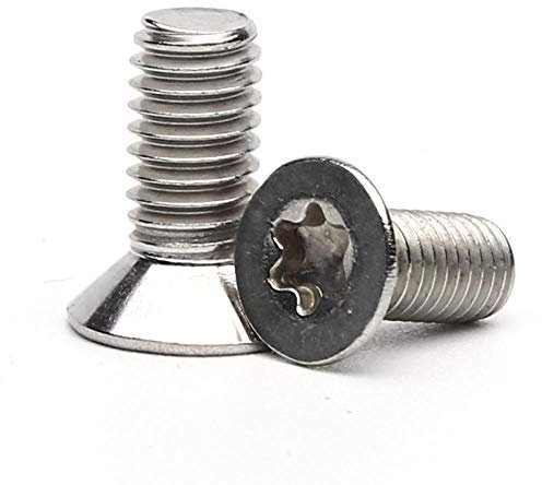 Senk-Torx-Schraube aus Edelstahl Flachkopf-Torx-Diebstahlsicherung-M3 * 12 * 50 Stück