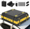 JOBYNA Bolsa de Techo, 15 Pies Cúbicos/ 425L Cofre de Techo Impermeabl para Coches con/Sin Portaequipajes, Incluye Alfombrilla Antideslizante + 6 Ganchos + Candado