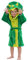 LOLANTA Kinder Fleece Dinosaurier Morgenmantel, Triceratops Plüsch Kapuzenbademantel, Grün Triceratops, L (6-8 Jahre)