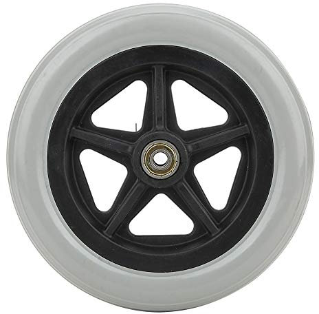 Ausla 7-Zoll-Rollstuhl-Vorderrad, Gummi-Ersatz-Rollstuhl-Vorderräder Anti-Rutsch-Lenkrolle für Rollstühle, Rollatoren, Gehhilfen, Maximale Belastung 120 Kg