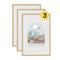 Walther Design Cadre photo Or 15 x 20 cm 3 pack, New Lifestyle cadre en plastique KV520G3