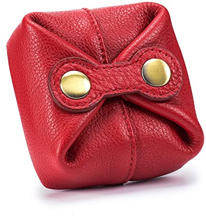 Joli mini porte-monnaie en cuir souple,Asudaro Porte Monnaie Mini Bourse Monnaie Cuir Vintage Sac De Rangement Pour Clé D'écouteur pour Ecouteur/Casque/USB/Clé/baume à lèvres
