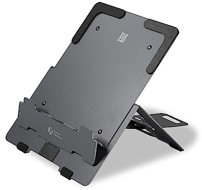 BakkerElkhuizen FlexTop 170 Laptop-Ständer, 7 Höhenverstellungen, rutschfest, Dunkelgrau