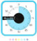 TWENTY5 SEVEN Countdown Timer 7.5 inch; 60 Minute 1 Hour Visual Timer – Classroom Teaching Tool Office Meeting, Mechanical Countdown Clock for Kids Exam Time Management Magnetic, Sky Blue