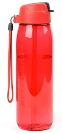Botella de Agua Botella De Agua Deportiva Botella De Agua con Tapa Abatible A Prueba De Fugas para Gimnasio Yoga Fitness Camping Taza De Viaje Botella Agua (Color : Red, Size : 750ml)