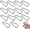 12 Pezzi Moschettone M5 Moschettoni Acciaio Inox 304 Moschettoni Fibbia a Molla Gancio Adatto per Corde Ganci per Catene Accessori da Campeggio per Tende da Sole 50 x 5mm