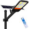 Kingwen 400W Réverbère Solaire LED avec Panneau Photovoltaïque, Télécommande, 6500k 360Leds IP65 Étanche pour Extérieur
