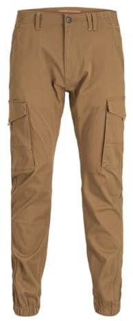 JACK & JONES Men's Jpstpaul Jjflake AKM Noos Cargo Trousers, Rubber, 32W / 32L