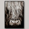 IUNTWEIE Schottisches hochlandrind Leinwand bilder Druck, Nordic Hochland kuh Poster Wandbilder, Modern Hochlandrind Dekoration für Wohnzimmer Wohnkultur Dekor Kein Rahmen (Hochlandrind-2, 40x60)