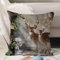 Kissenbezug 45x45 cm,Elch Nebelwald Hirsch Rentier,Outdoor Kissen Kissenbezüge Kissenhülle Sofa Kissen dekokissen Zierkissen für Wohnzimmer Garten deko draußen